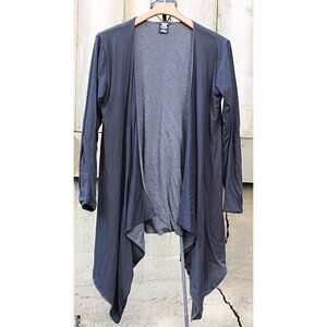 Majestic Filatures Paris - Cotton Cashmere Reversible Cardigan, Black Grey Med